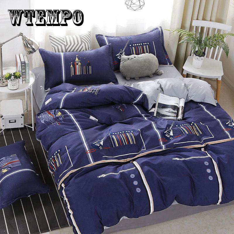 Simple Stripes Style Duvet Cover Set 3pcs Bed Set Bed Linen Bedclothes Bedding Sets