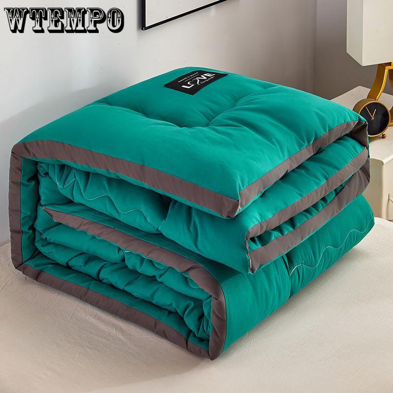 Winter Quilt Solid Color Thickened Washed Quilt Core Three-dimensional Warm Winter Quilt Quilt Double Bedding Bed Linings