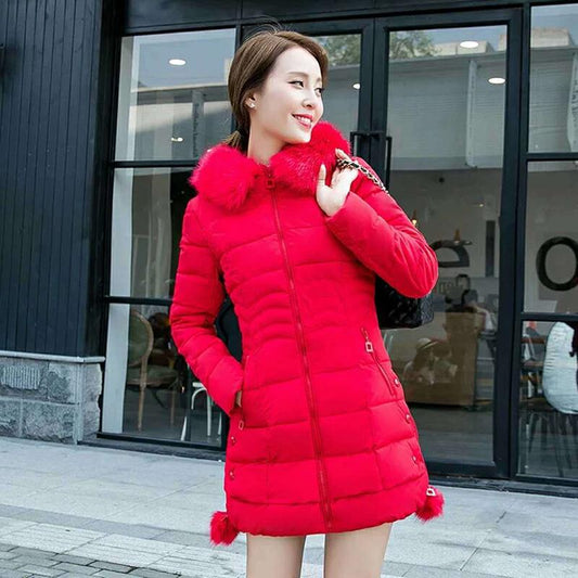 Winter Woman's Cotton clothing Woman's Winter Long Sleeve Warm Jacket Fashion Large size Down Jacket