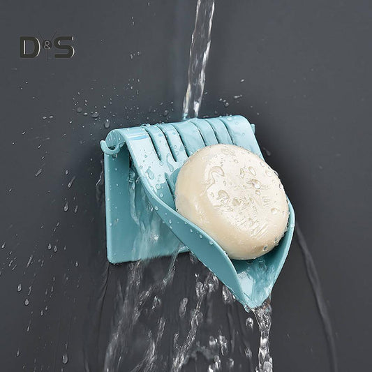 Creative Soap Box Drain Free Punch Suction Cup Toilet Supplies Drain Soap Rack