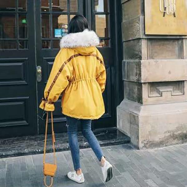 Short Loose Women's Cotton-padded Jacket Winter Fashion Female Student Jacket Korean Style College Style Thickened Waist Cotton Jacket