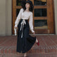 Autumn and Winter Korean Style Fashion Skirt Suit Is Thin  Sweater Skirt Skirt Temperament Two-piece Suit