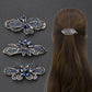 Retro Rhinestone Spring Clip Hairpin Ponytail Clip Headdress Horizontal Clip Hair Accessories Girl Hairpin