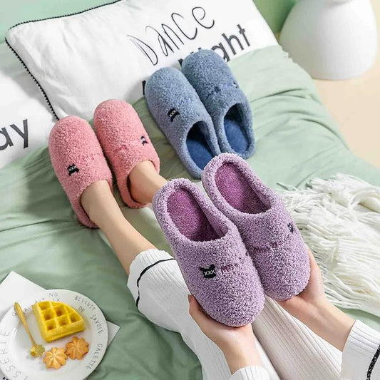 Cotton Slippers Women's Thick-soled Women's Bags with Winter Warm Shoes Home Lovers Home Non-slip