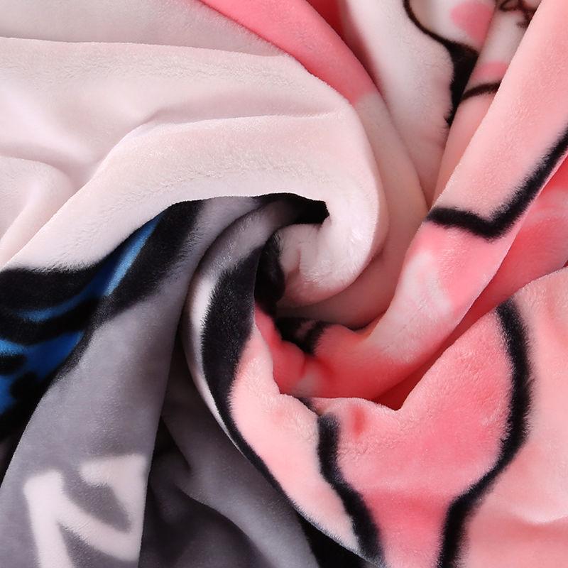 Winter High-quality Coral Fleece Double-sided Fleece Blanket Cover Blanket Plus Fleece Sheet Single Piece Double Blanket Flannel Sheet Fleece Blanket