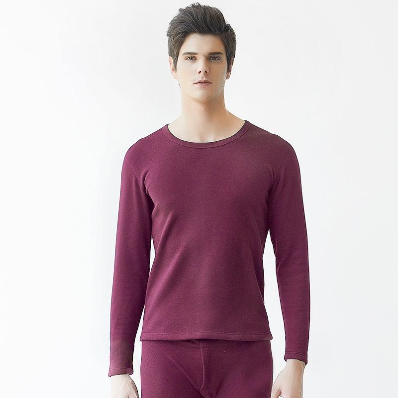 Men Winter Autumn Plus Velvet Thicken Thermal Underwear Tight Suit High Elasticity Wearable Comfortable Versatile Soft Lining O-neck Male Long Sleeve