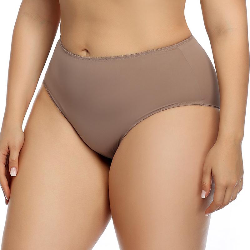 6pcs Seamless Plus Size Women's Panties Close To High Waist Sexy Cotton Briefs XL-6XL