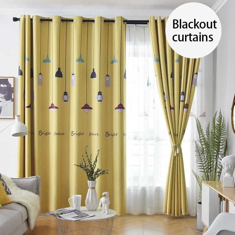 Living Room Bedroom Curtains Simple Modern Style Shading Curtains Rental Curtains