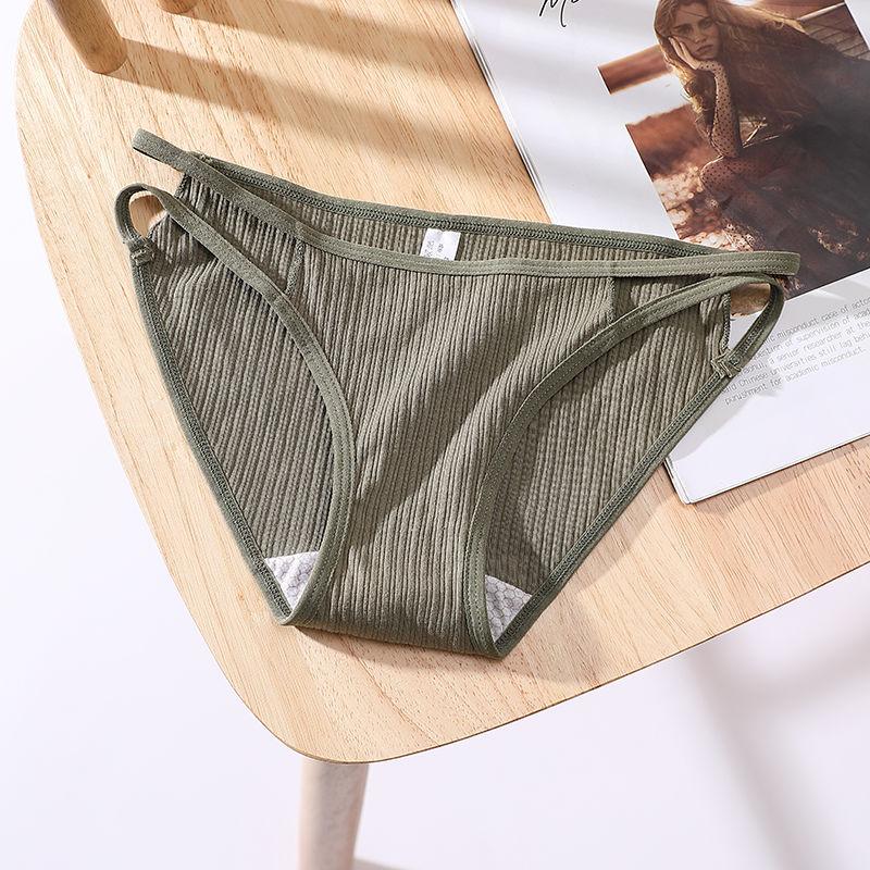 Antibacterial Cotton Crotch Sexy Ladies Panties Korean Style Seamless One-line Underwear