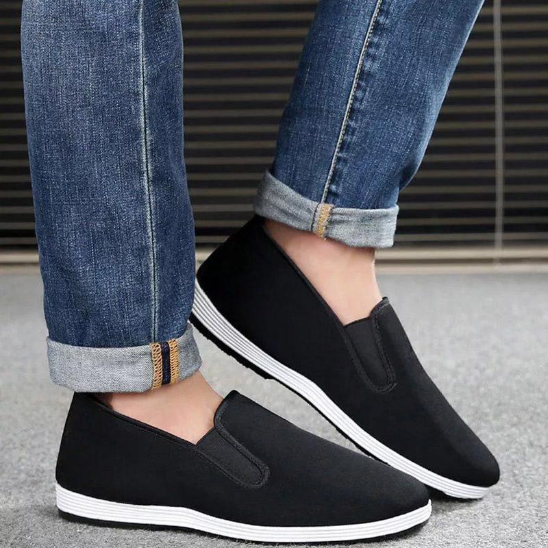 Autumn and Winter Cotton Shoes Plus Velvet Thickened Men's and Women's Non-slip Soft Bottom Wear-resistant Cloth Shoes