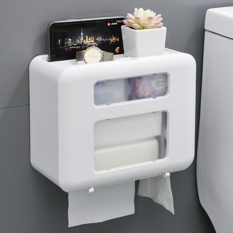 Bathroom Paper Towel Box Toilet Paper Home Waterproof Wall Hanging Creative Storage Rack