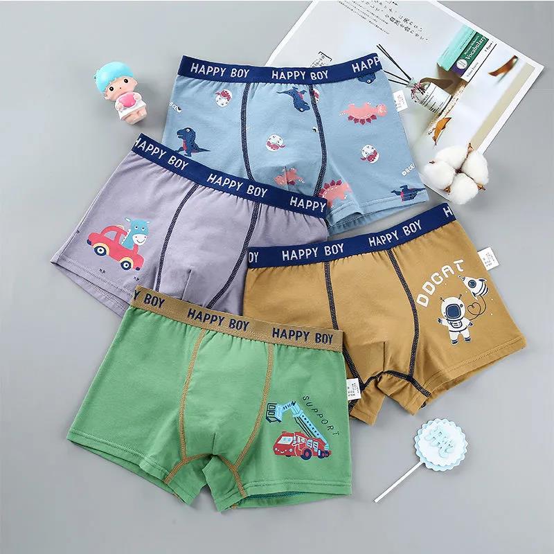 Boy Panties Boys Boxer Underwear for Kids Striped Cartoon Underpanties Bottoms Boys Clothes for 6 8 10 12 14 Years Old