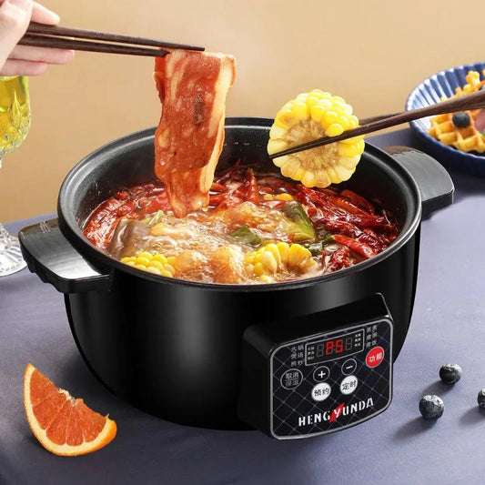 Electric Frying Pan Multifunctional Electric Heating Pot Household Dormitory Electric Frying and Cooking Integrated Pot Non-stick