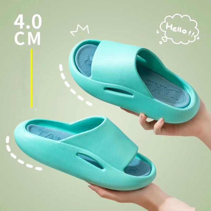 Soft and Lightweight EVA Thick-soled Slippers Women's Summer Wear Home Indoor Non-slip Sandals and Slippers Couples