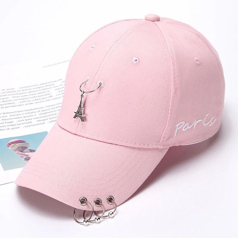 Eiffel Tower Baseball Cap With Rings Hip Hop Women Casual Cap Men Sun Hat