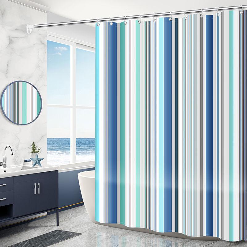 Bathroom Shower Curtain Cloth Waterproof and Mildew-proof Thickened Sanitary Partition Curtain Frosted Transparent Curtain