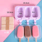 Homemade Food Grade Silicone Ice Cream Molds Ice Lolly Moulds Freezer Cartoon Ice Cream Bar Molds Maker with 50 Popsicle Sticks