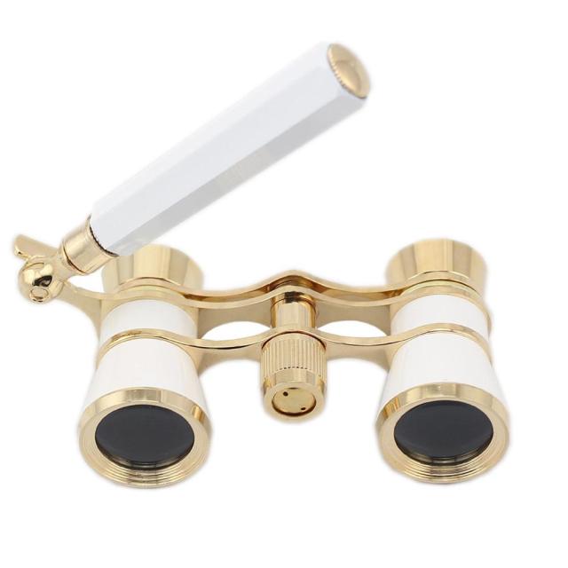 Horse Racing Opera Theater 3X25 Glasses Binocular Telescope with Handle/Accessory Kit Women Elegant Fashion Telescope