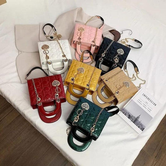 Fashion Casual Women's Bag Small Fragrant Style Rhombic Chain Shoulder Bag Shopping Handbag