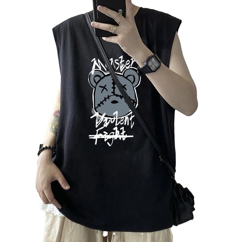 Men's Sports Vest New Summer Sleeveless T-shirt Fashion Trend Loose Youth Clothes