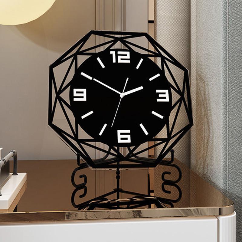 Nordic Creative Desk Clock Living Room Clock Ornaments Modern Minimalist Desk Clock Bedroom Mute Decorative Desk Clock Personality Clock