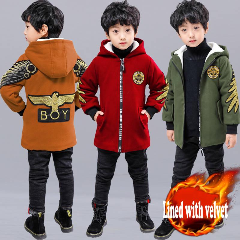 Children's Parka Winter Jackets Kids Clothing Boys Warm Down Cotton-padded Coat Thickening Outerwear