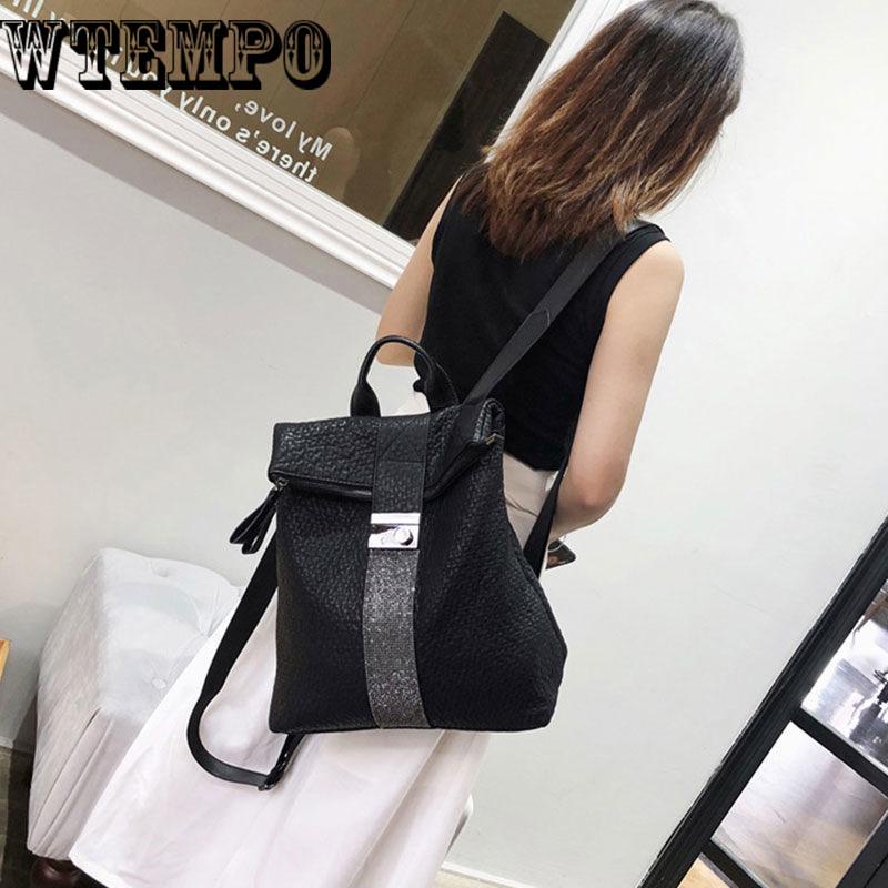 Women Leather Backpacks High Quality Ladies Bagpack Vintage  School Bags For Backpacks Female