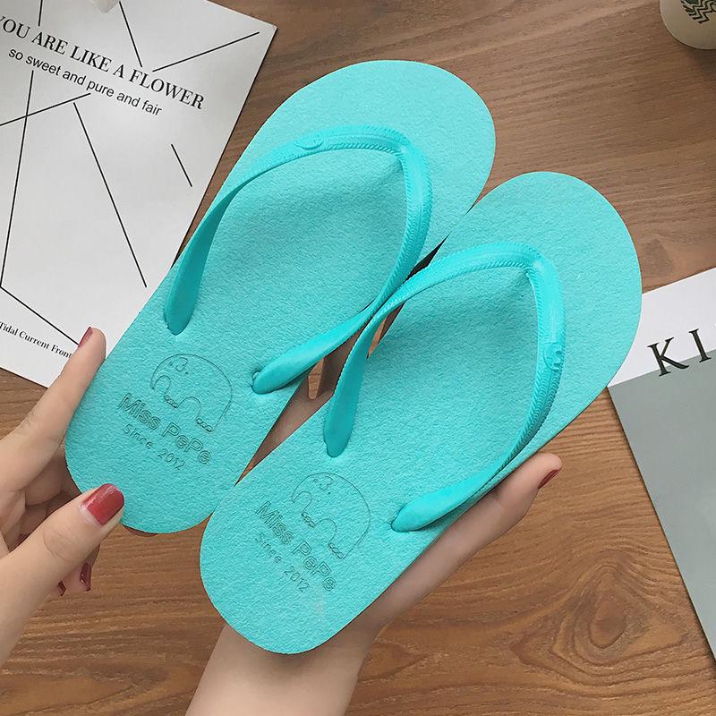 Women Shoes Summer solid color Beach Sandals Thongs Slippers Flip Flops For Women Slippers