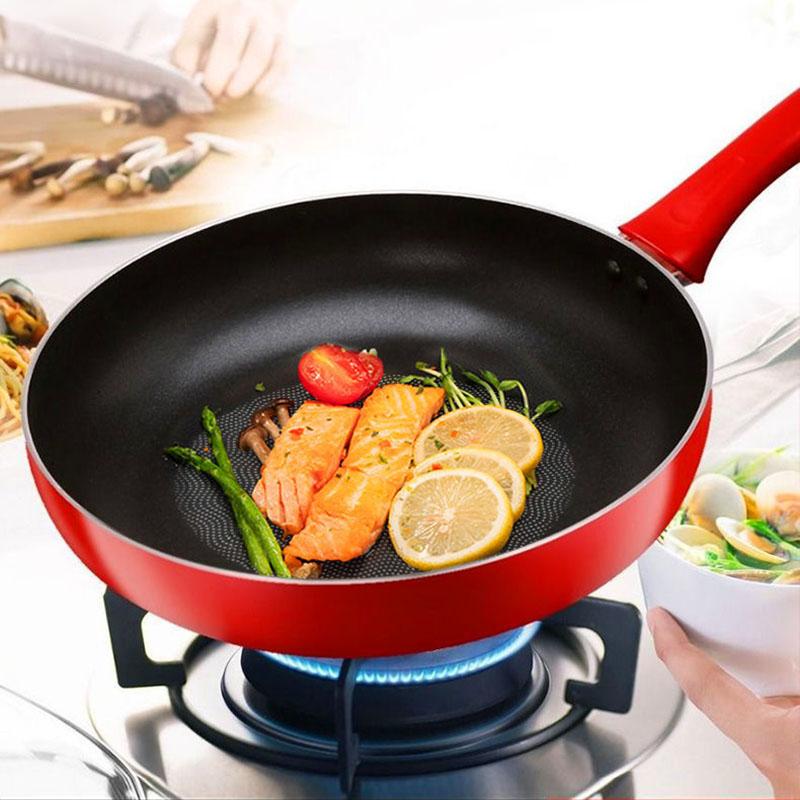 Frying Pan Wok Non-stick Pot Less Oil Pan Cooking Pancakes Kitchenware Pot Home Dinner