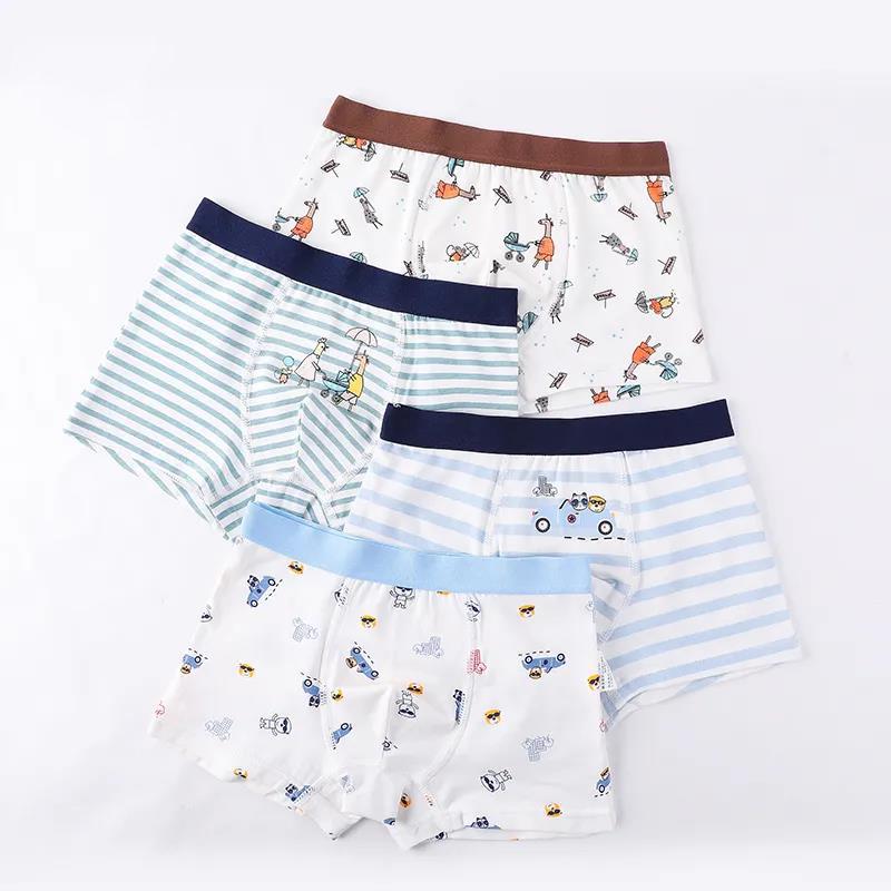 Cotton Boys Boxer Underwear Football Stretchy Kids Boy Shorts Bottoms Kids Clothes for 9 10 11 12 Years Old