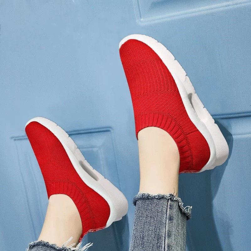 New Socks Shoes Women's Casual Platform Women's Shoes 2019 New Flat Bottom Sports Shoes