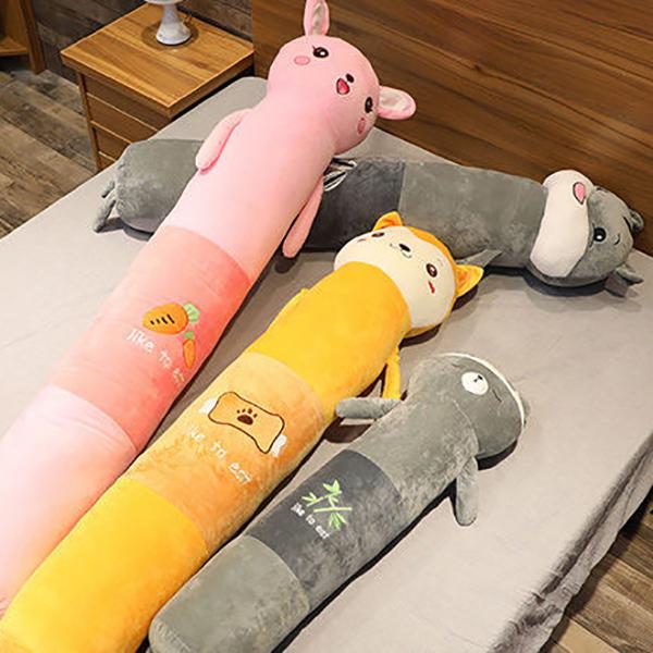 Removable Washable Sleeping Pillow  Cylindrical Plush Pillow Sleeping Bed Extra Long Pillow