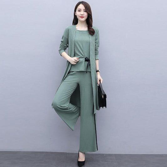 Three-piece Suit Female 2021 Autumn Thin and Lightly Matured Sister