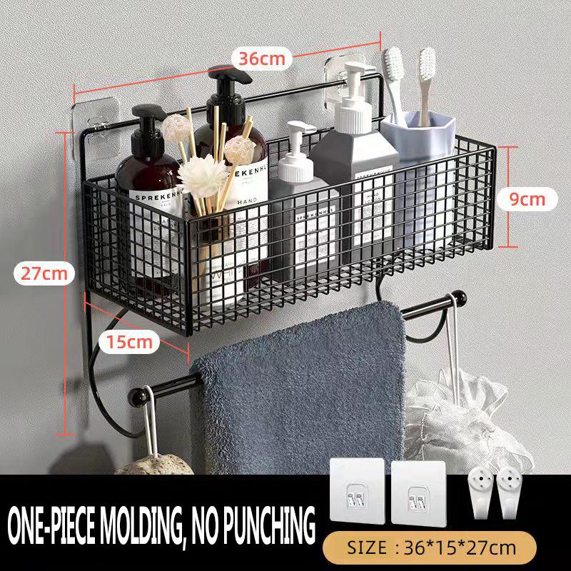 Bathroom Storage Rack Toiletries Storage Towel Rack Bathroom Cosmetics Storage Wall Rack Kitchen Condiment Storage Rack Kitchen Spice Rag Storage Rack