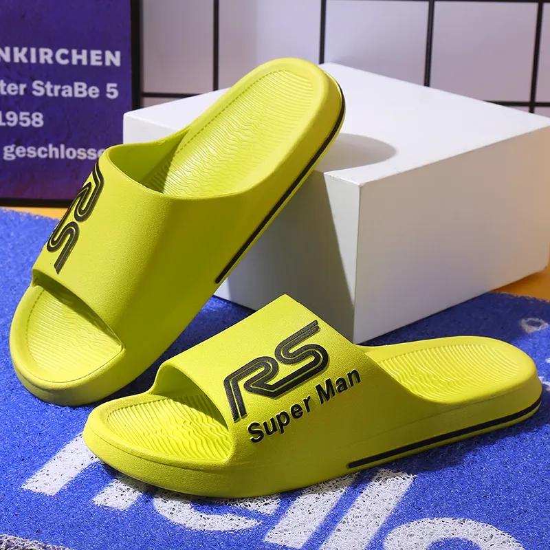 Couple Slippers Summer Outer Wear Thick Slippers Men and Women Bathroom Non-slip Slippers Men Outdoor Flip-flops Home Mute Soft Bottom Sandals