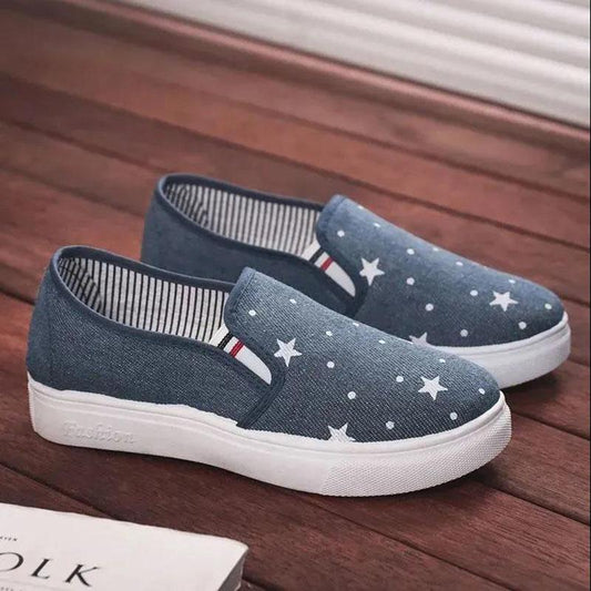 Old Beijing Cloth Shoes Women's One-foot Flat Soft Sole Single Shoes Breathable Canvas Shoes