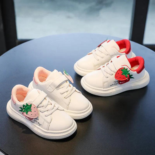 Girls White Shoes 2021 Autumn New Baby Shoes Breathable Wild Children's Children's Board Shoes Single Shoes