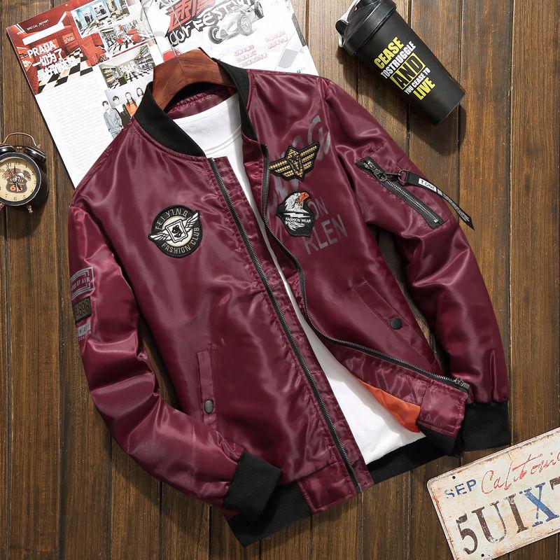 Trendy casual wear air force baseball uniform bomber jacket men spring and autumn coat