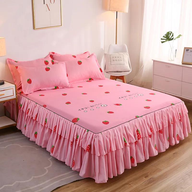 Bilateral Bed Skirt Bedspread Single Piece Non-slip Mattress Cover 1.2 Meters 1.5 Meters 1.8 Meters Dust Protection Cover