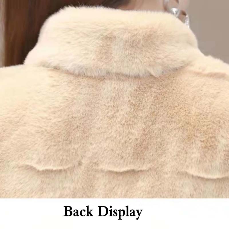 Mom's Winter Coat Mid-length Faux Fur Mink Velvet Fur Coat Thickened Large Size Foreign Style To Keep Warm