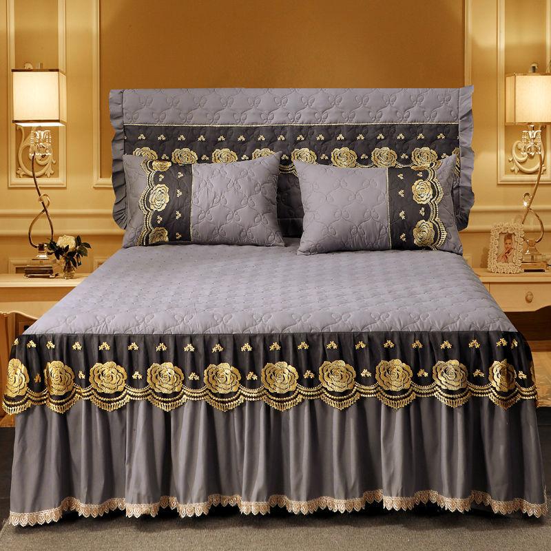 European-style Thick Lace Bed Skirt Bedroom Home One-piece Bedspread Sheets