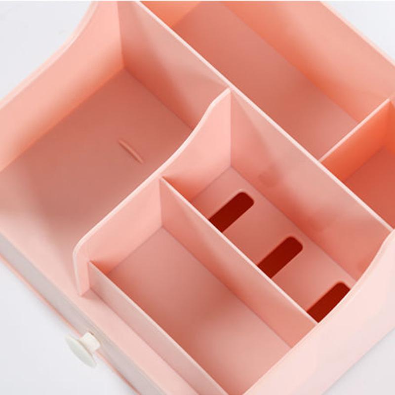 Plastic Desktop Sundries Storage Makeup Organizer Cosmetic Makeup Brush Storage Case Home Office Bathroom Storage Box