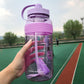 Large-capacity Plastic Cup Korean Version Dual-use Adult Straw Cup Strap Student Cup Sports Outdoor Fall Trend Cup