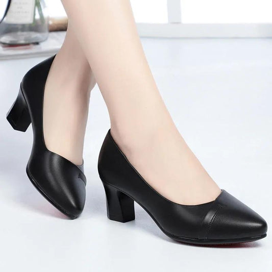 Single Shoes Women's Summer Thick Shoes Spring Shallow Mouth Comfortable Women's Shoes Flat Pointers