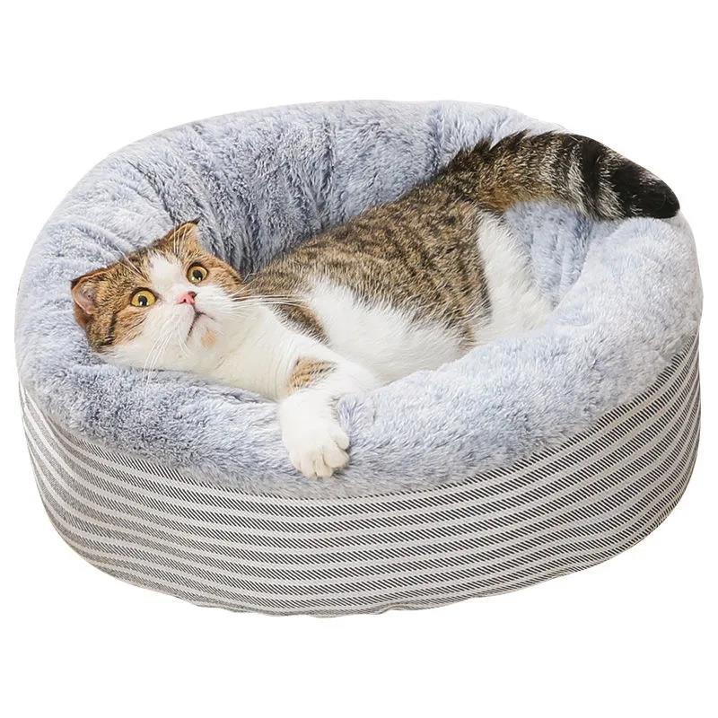 Warm winter cat litter semi-enclosed dogs litter house villa cat bed deep sleep kennel Dog Bed Mat Plush Soft Warm Pets Nest Cushion Sleeping Sofa