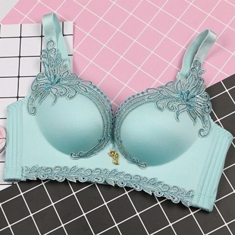 Women's Bras Underwear Women Push Up Seamless Underwire Bra Gather Adjustable Girls Lingerie Bra