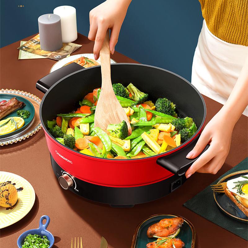 Household Mandarin Duck Electric Cooker Large-capacity Multi-function Electric Pot Dormitory Electric Frying Pan Non-stick Cooking Pan