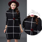 Autumn Winter Plaid Turtleneck Sweater Women Long Thick Pullover Sweater Dress All-match Bottoming Shirt Jumper Top