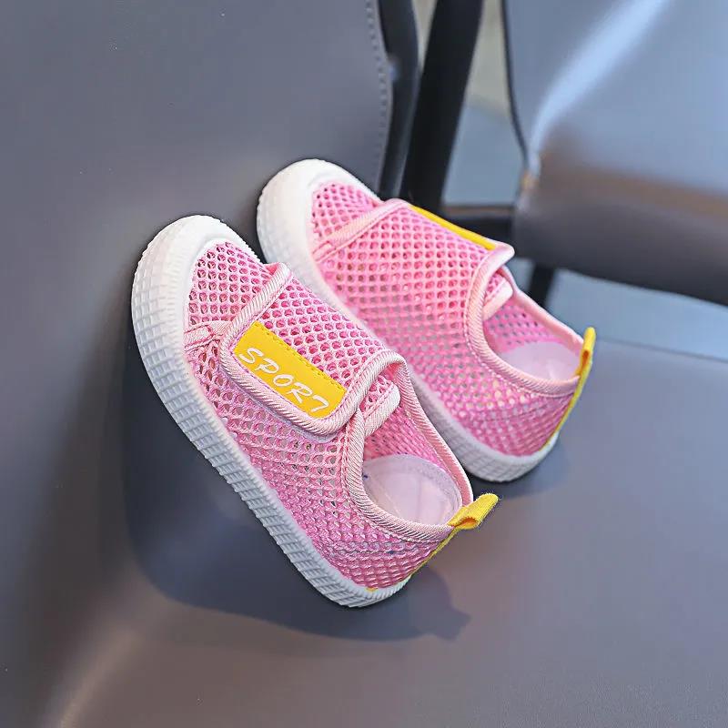 Children's Summer Sneakers Hollow Mesh Shoes Baby Soft-soled Indoor Shoes Girls White Shoes Boys