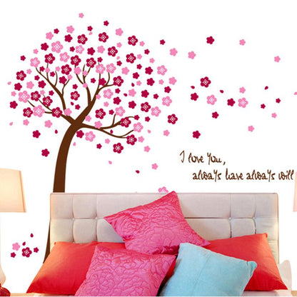 Peach tree decoration stickers living room sofa TV background wall stickers